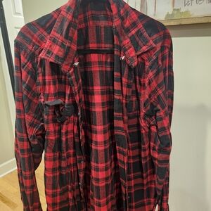 Red and Black Plaid Shirt